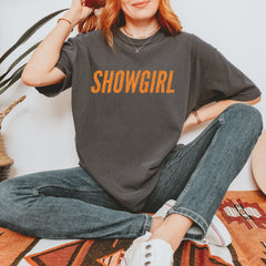 Showgirl Orange Glitter Vintage Soft Unisex T-shirt 