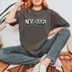 New York City 212 Area Code Skyline  Vintage Soft Unisex T-shirt 