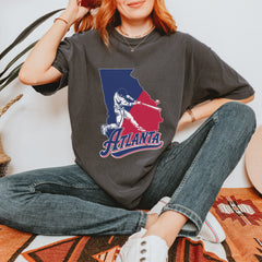 Atlanta Georgia Batter Up Vintage Soft Unisex T-shirt 