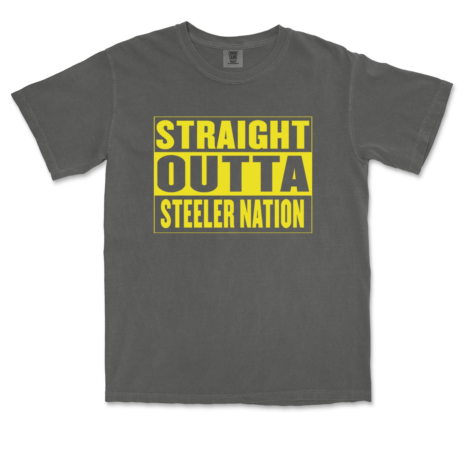Straight Outta Steeler Nation Football  Vintage Soft Unisex T-shirt Pepper