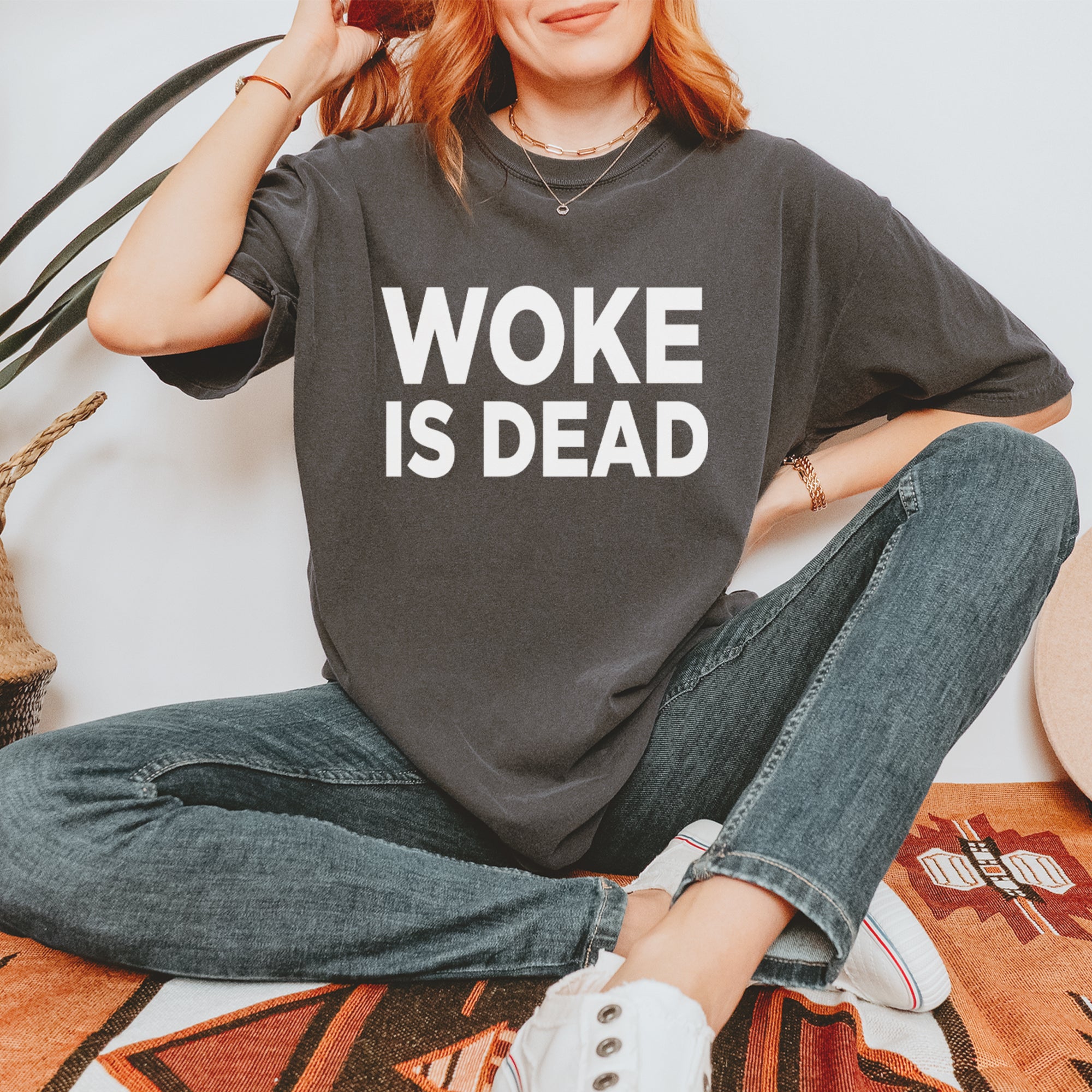 Woke Is Dead Satire Vintage Soft Unisex T-shirt 
