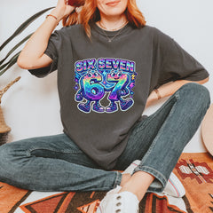 Six Seven 67 Retro Pixel Buddies Vintage Soft Unisex T-shirt 