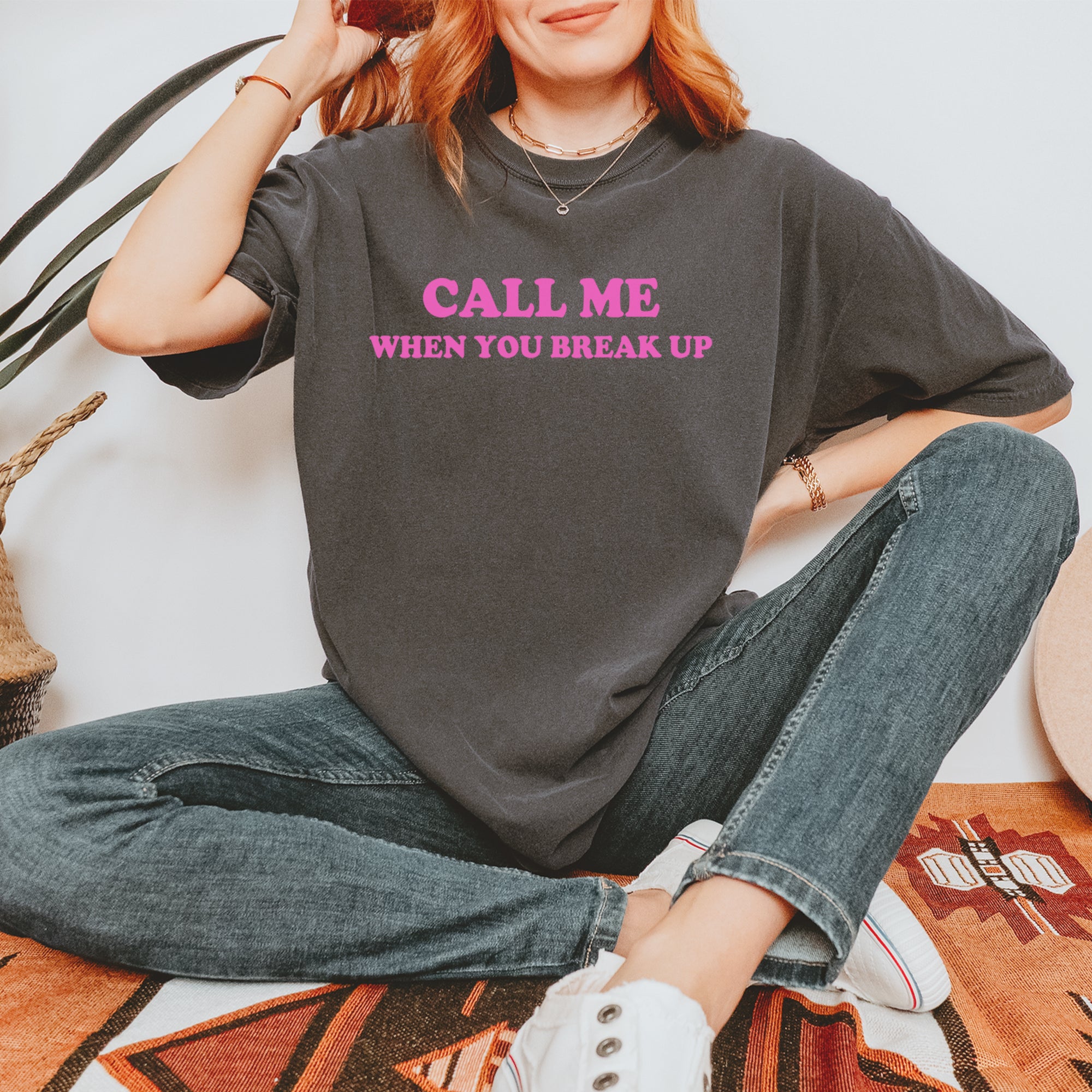 Call ME When You Break Up Vintage Soft Unisex T-shirt 
