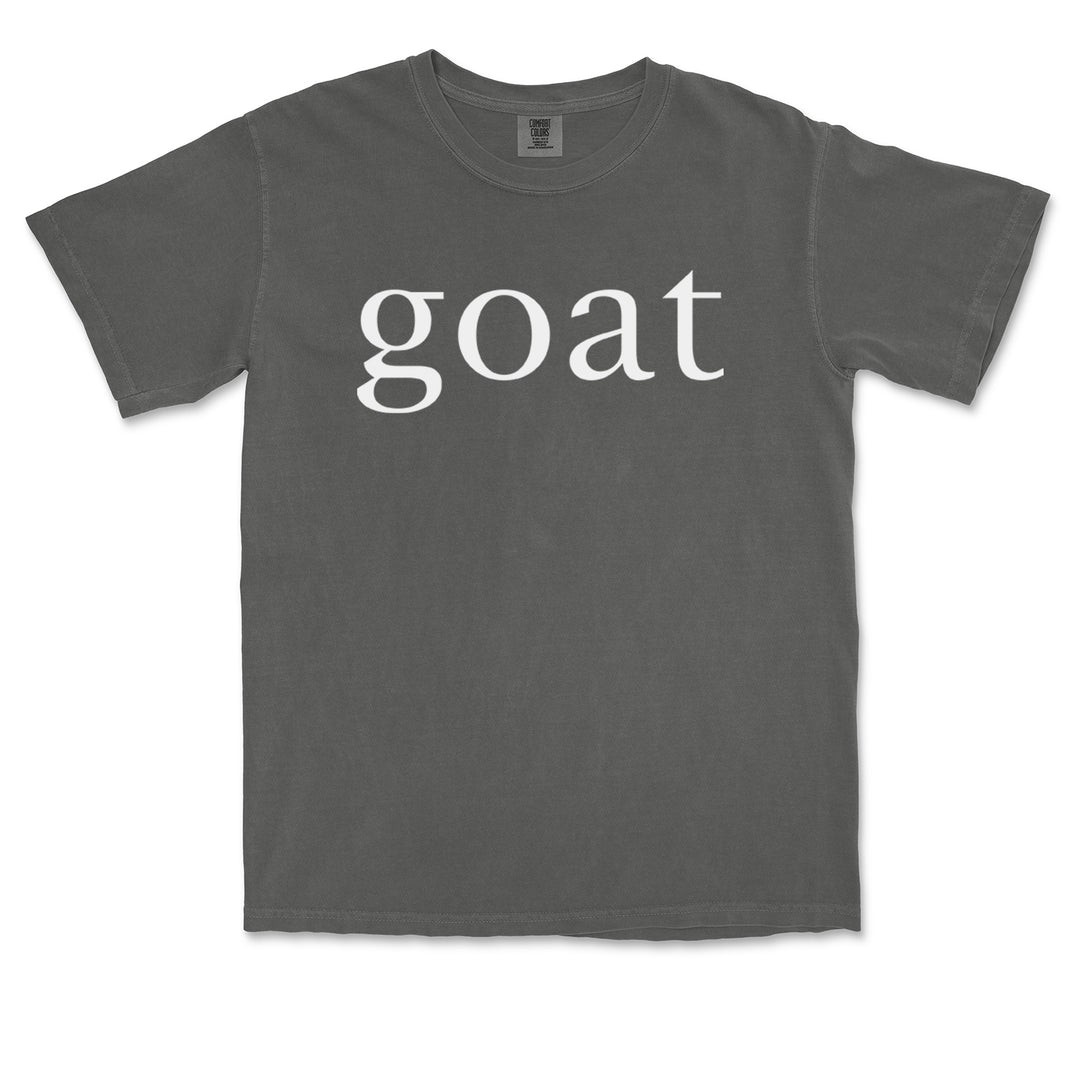 GOAT - Greatest Of All Time graphic on Garment-Dyed Heavyweight Unisex T-Shirt