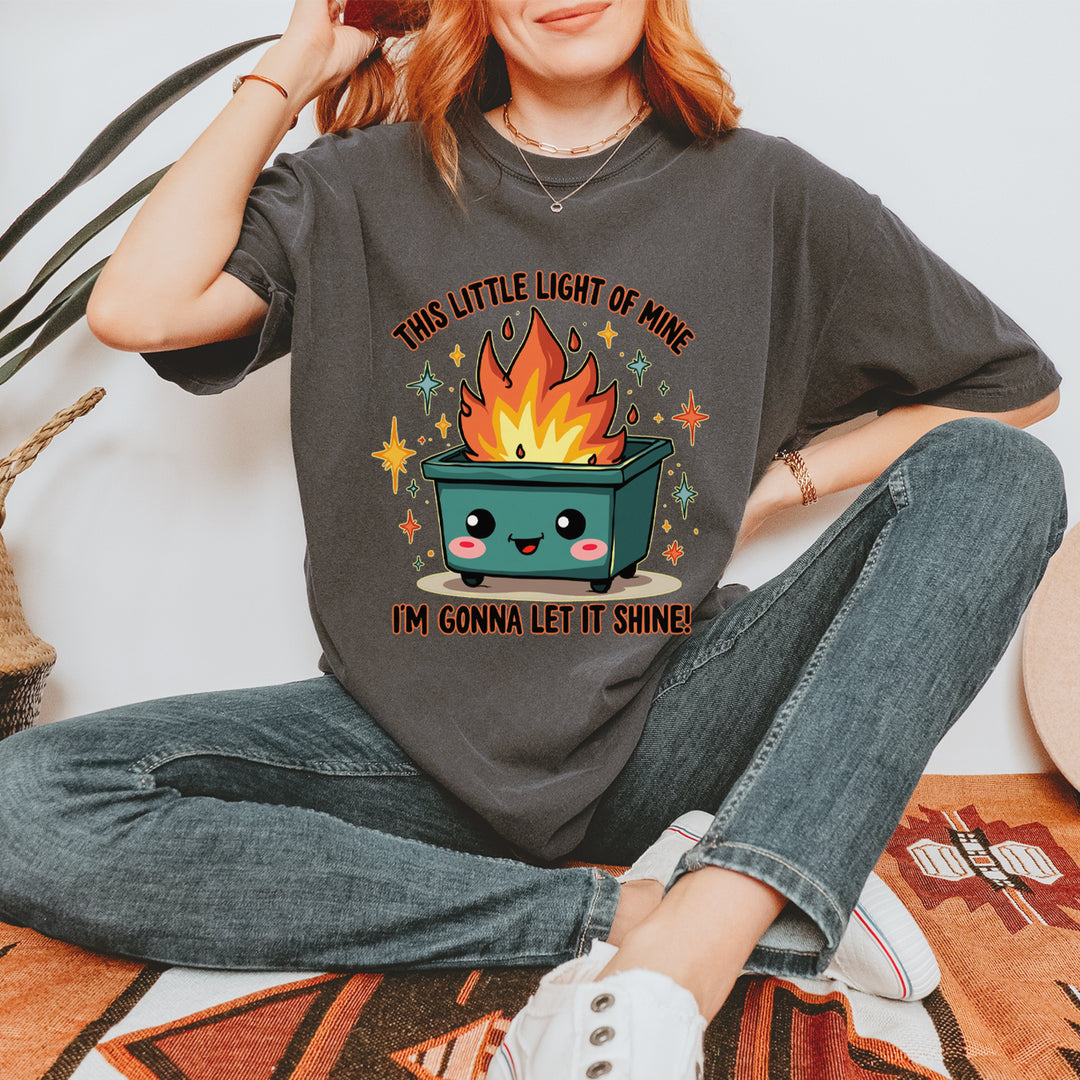 This Little Light of Mine Dumpster Fire Smile Face Vintage Soft Unisex T-shirt 