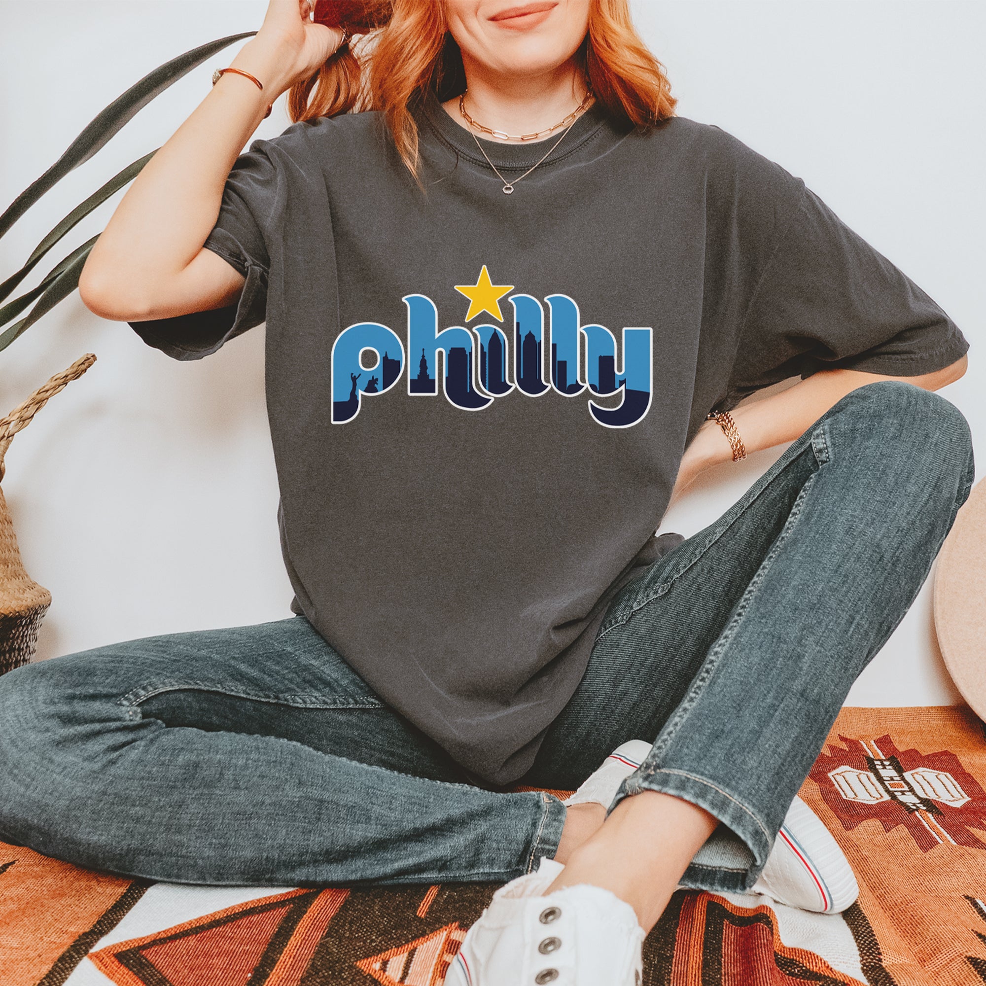 Skyline Philly Philadelphia Vintage Soft Unisex T-shirt 