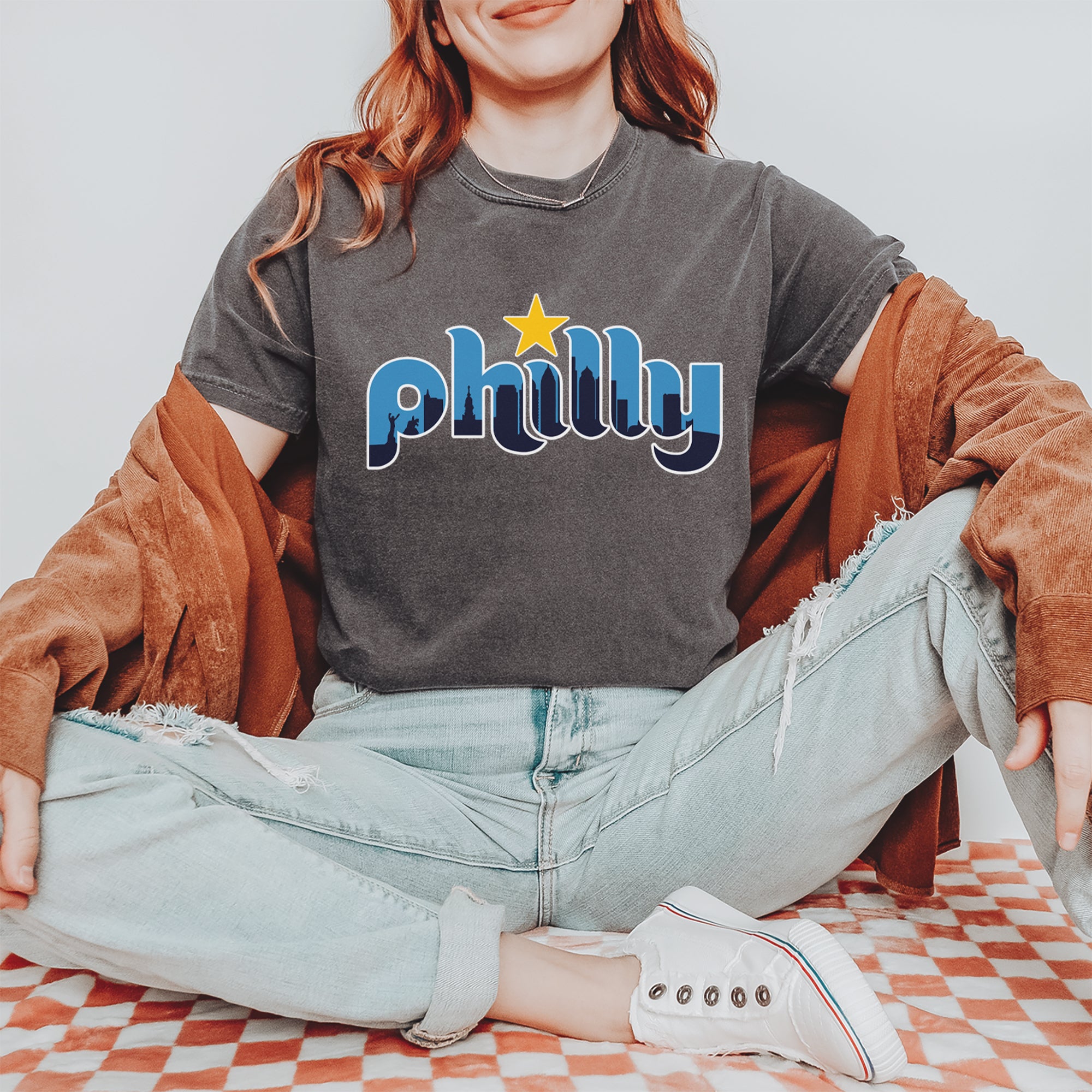 Skyline Philly Philadelphia Vintage Soft Unisex T-shirt 