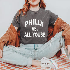 Philly Vs. All Youse Philly Thing graphic on Garment-Dyed Heavyweight Unisex T-Shirt alternate view 23