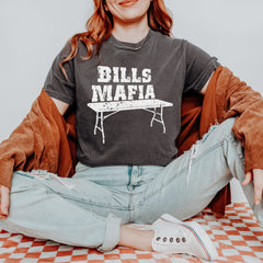Bills Mafia Football Fan graphic on Garment-Dyed Heavyweight Unisex T-Shirt alternate view 3