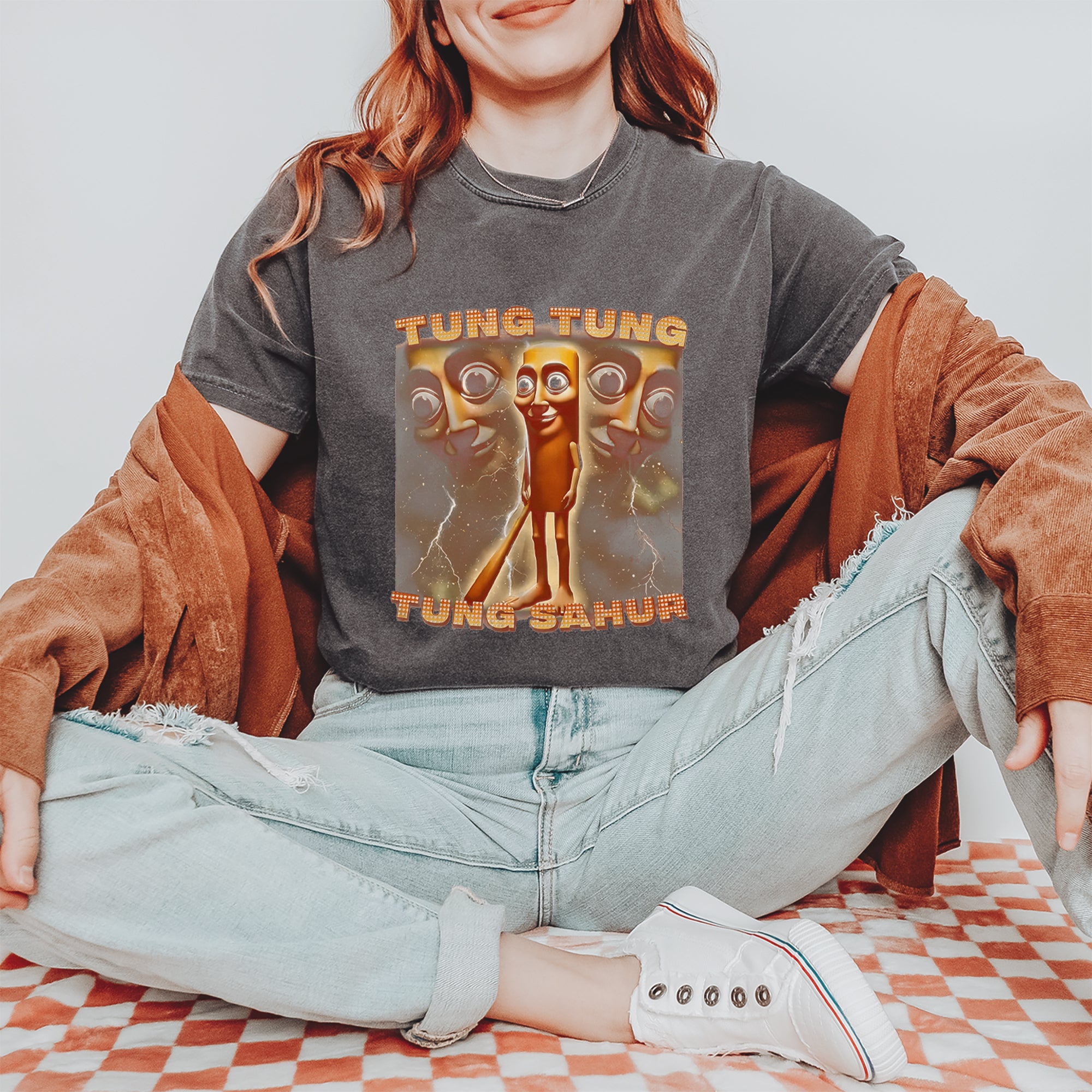 Tung Tung Tung Sahur Enforcer Vintage Soft Unisex T-shirt 