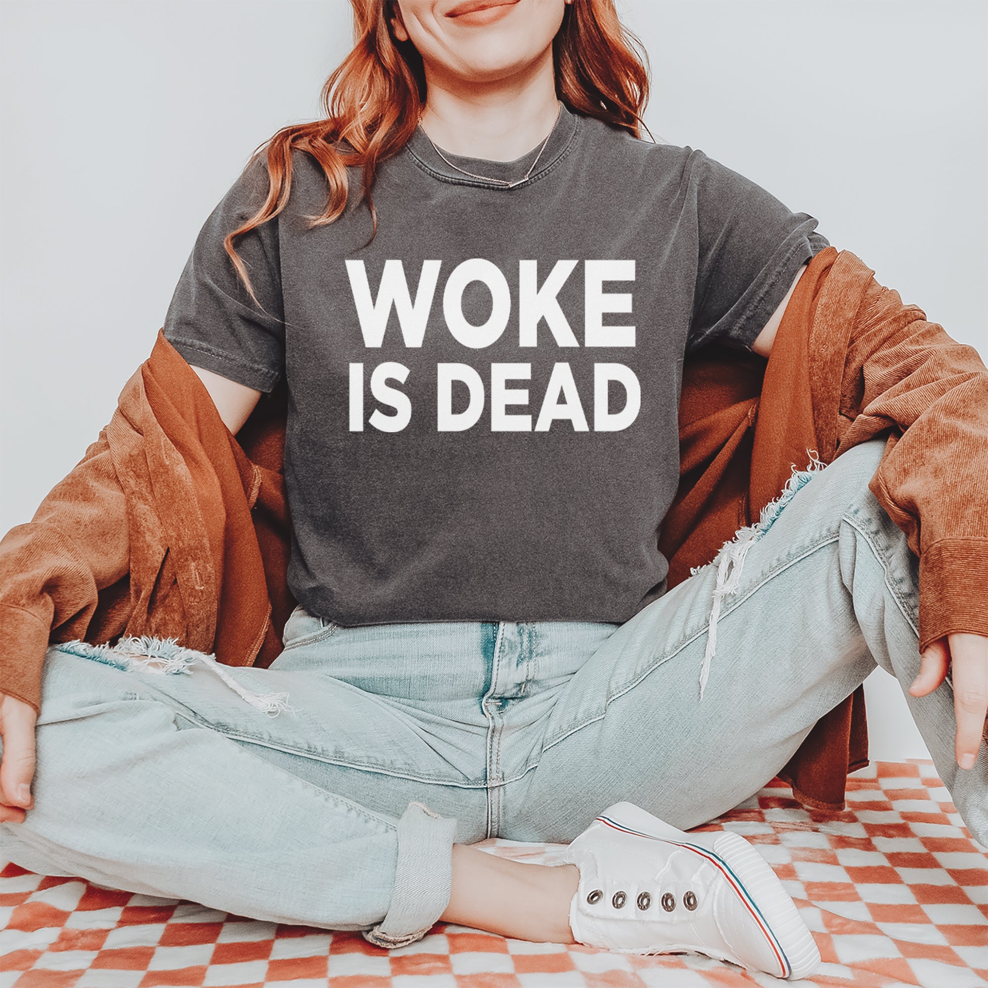 Woke Is Dead Satire Vintage Soft Unisex T-shirt 