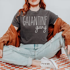 Galentine Gang Valentine's Shirt graphic on Garment-Dyed Heavyweight Unisex T-Shirt alternate view 3