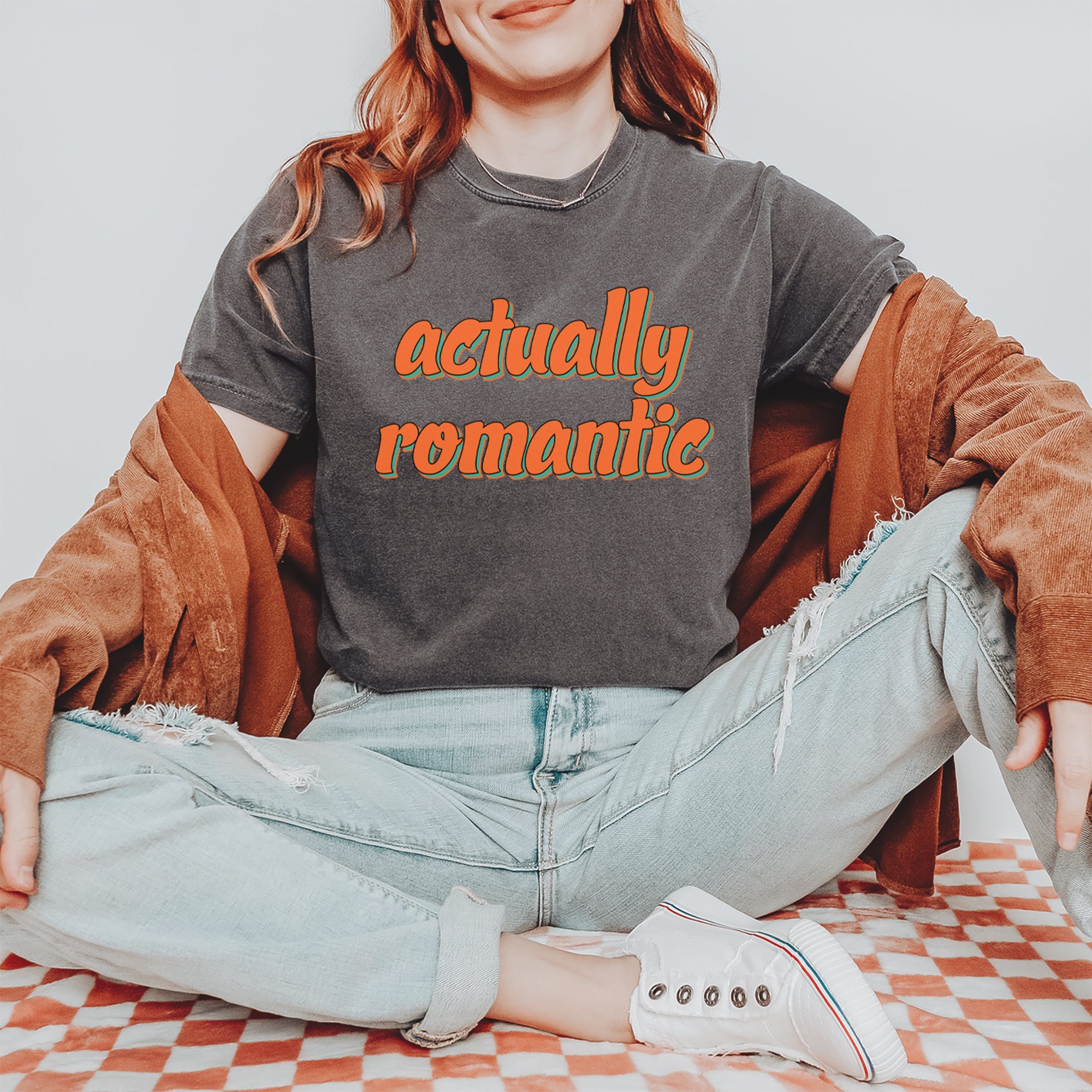 Actually Romantic Vintage Soft Unisex T-shirt 