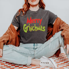 Merry Grinchmas Jolly Merry Christmas Vintage Soft Unisex T-shirt 