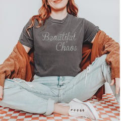 Beautiful Chaos Glitter Music Festival Vintage Soft Unisex T-shirt 