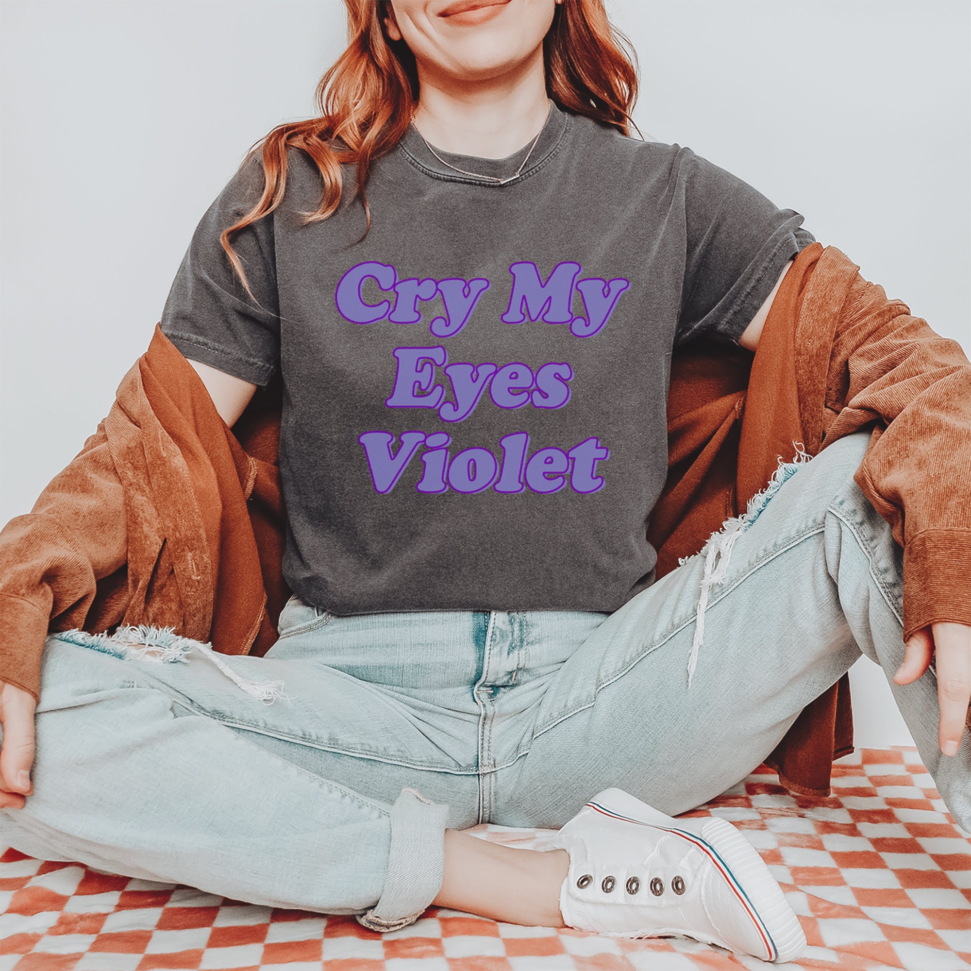 Cry My Eyes Violet Drama Queen Vintage Soft Unisex T-shirt 