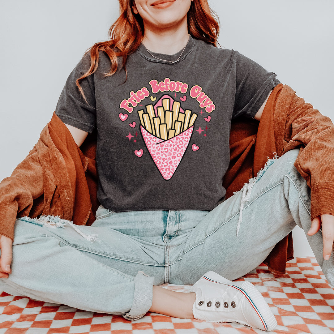 Fries Before Guys Vintage Soft Unisex T-shirt 
