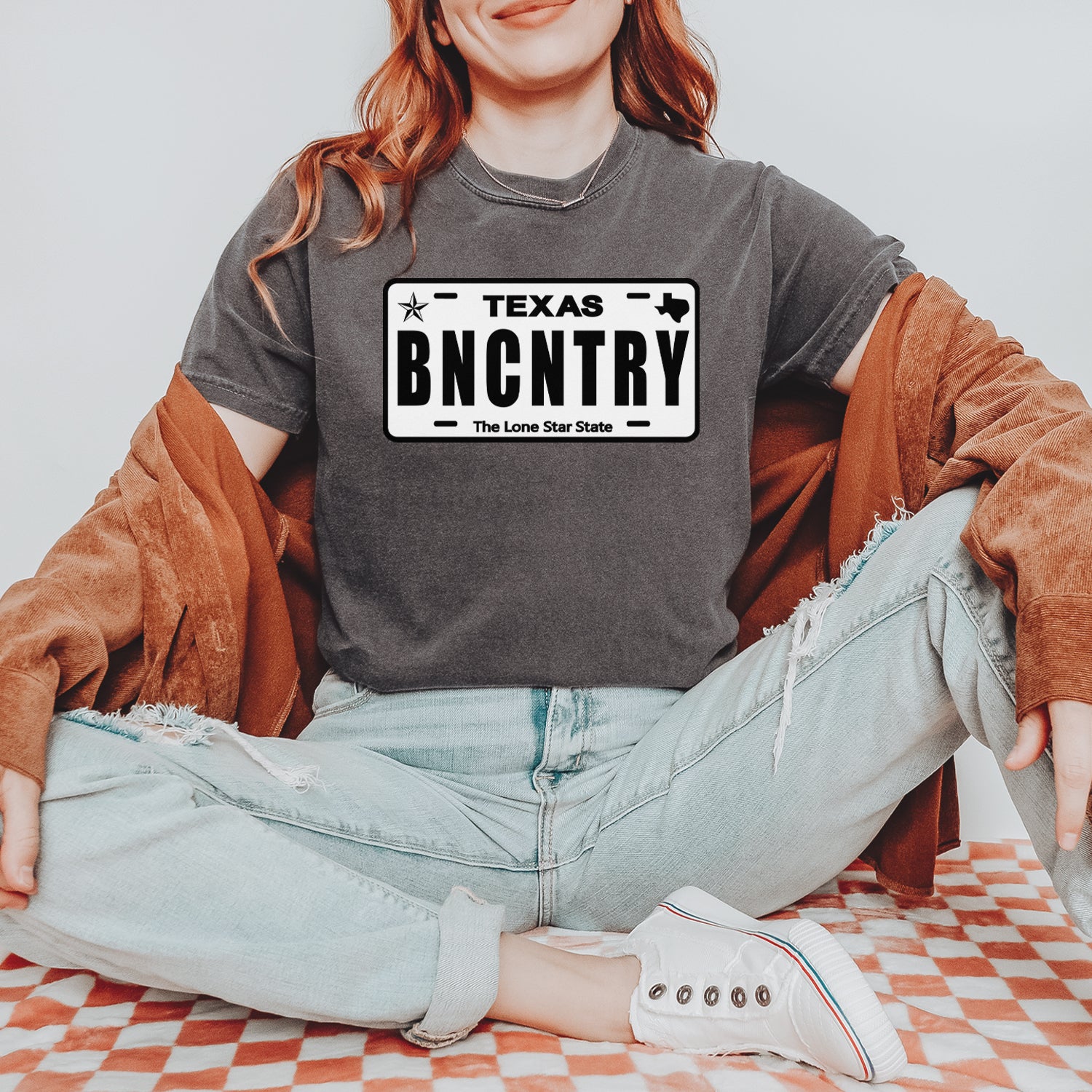 Texas License Plate BNCNTRY Vintage Soft Unisex T-shirt 