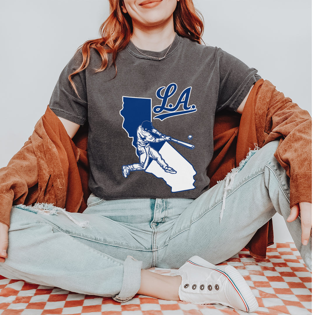 Los Angeles Baseball Batter Up Vintage Soft Unisex T-shirt 