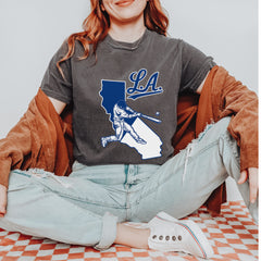 Los Angeles Baseball Batter Up Vintage Soft Unisex T-shirt 