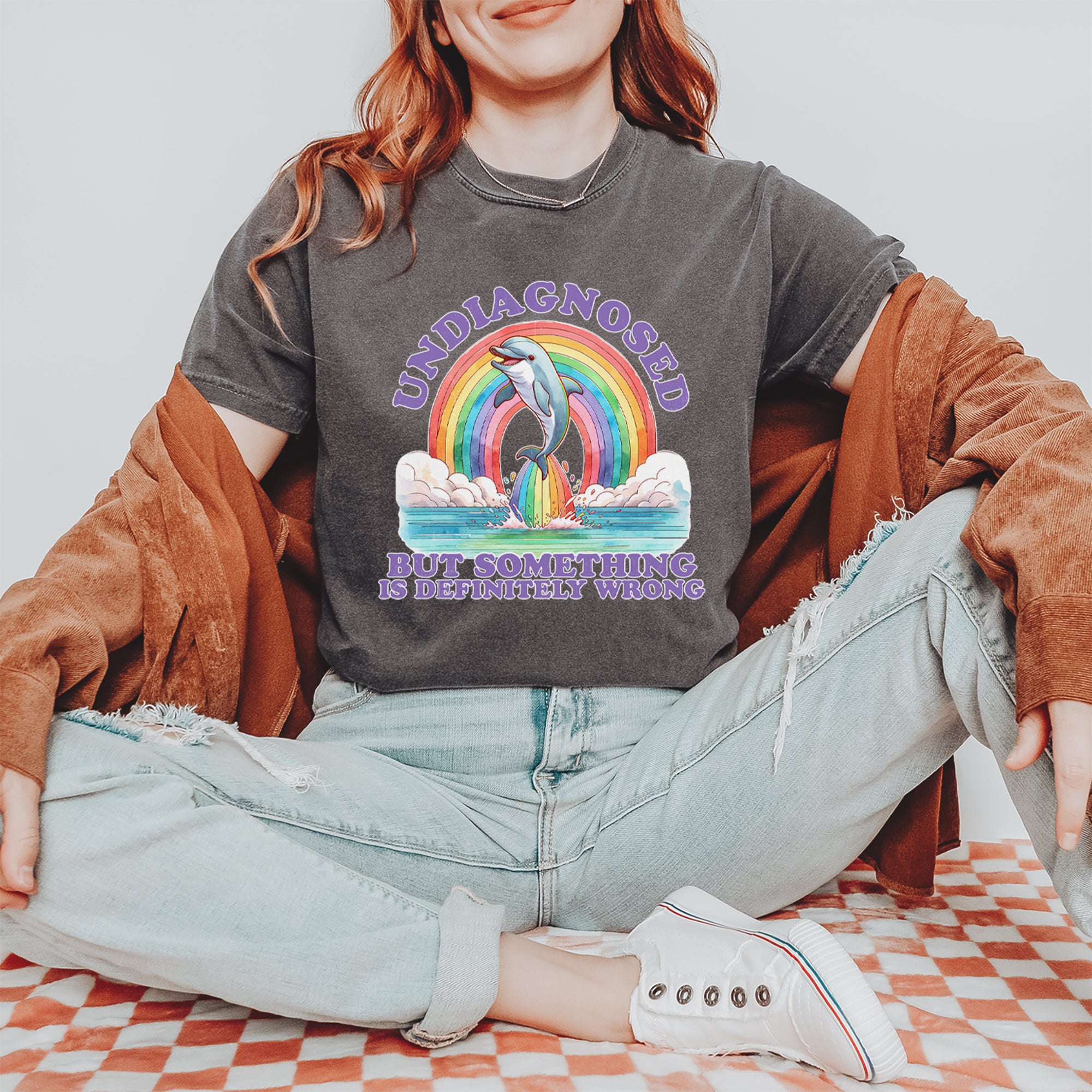 Undiagnosed But Something Is Definitely Wrong Vintage Soft Unisex T-shirt 