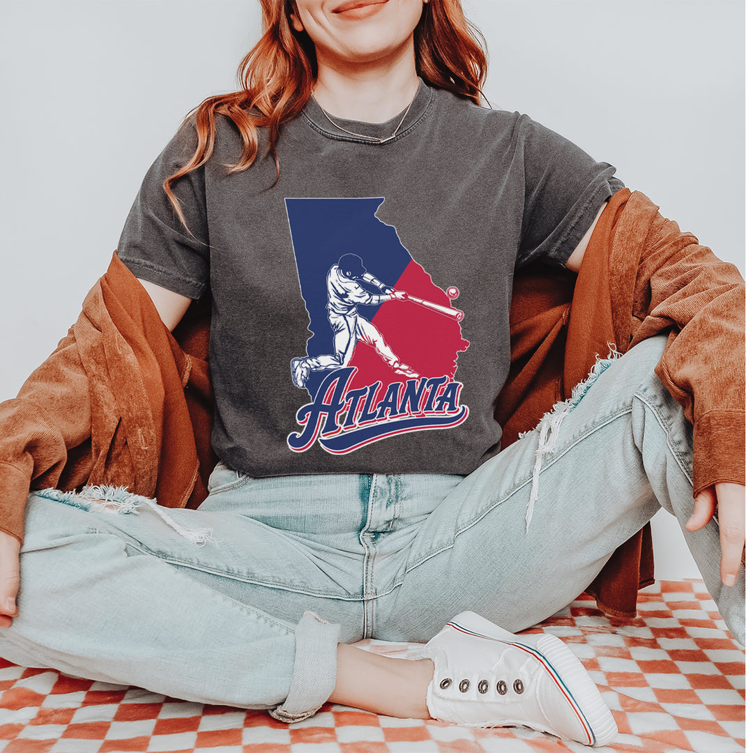 Atlanta Georgia Batter Up Vintage Soft Unisex T-shirt 
