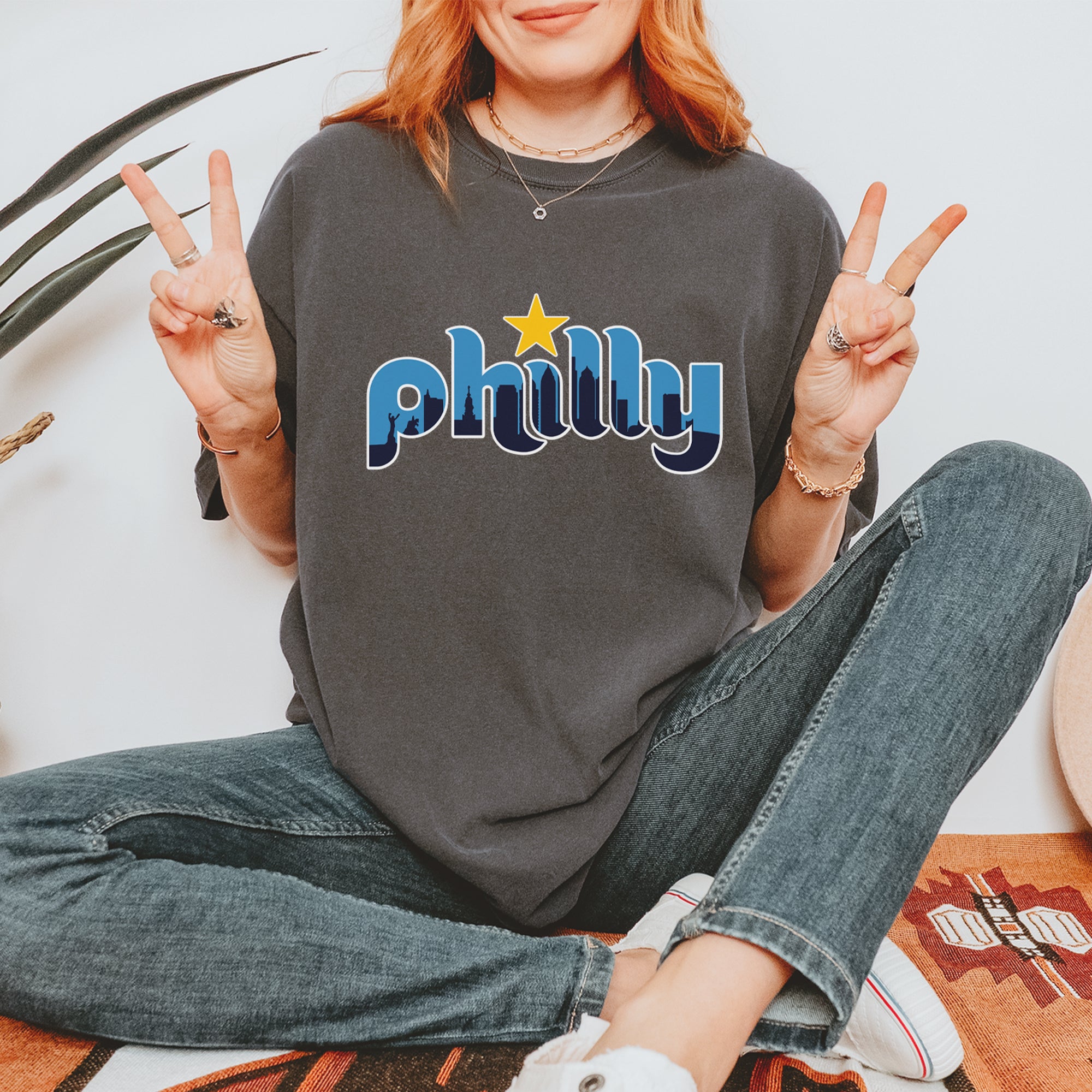 Skyline Philly Philadelphia Vintage Soft Unisex T-shirt 