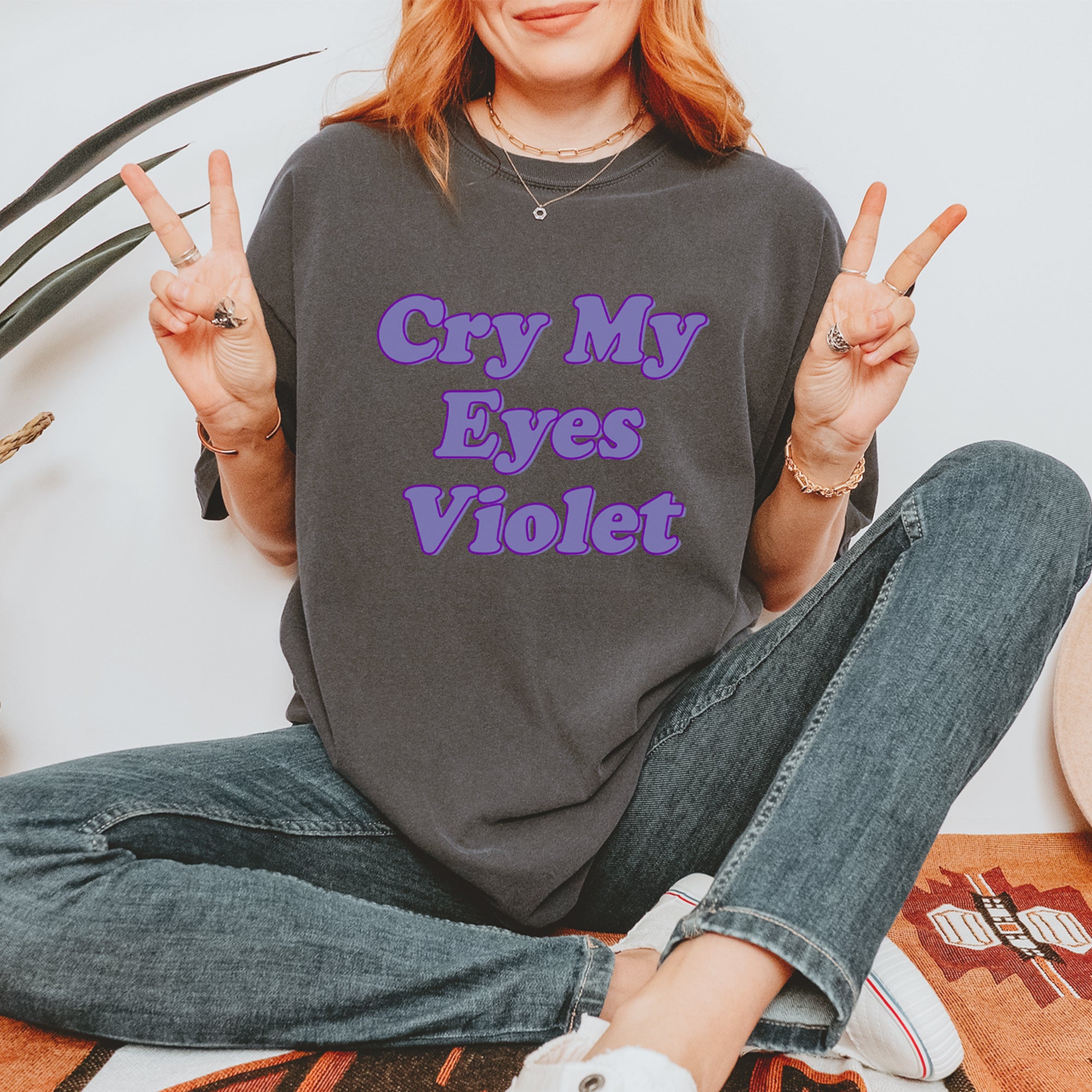 Cry My Eyes Violet Drama Queen Vintage Soft Unisex T-shirt 