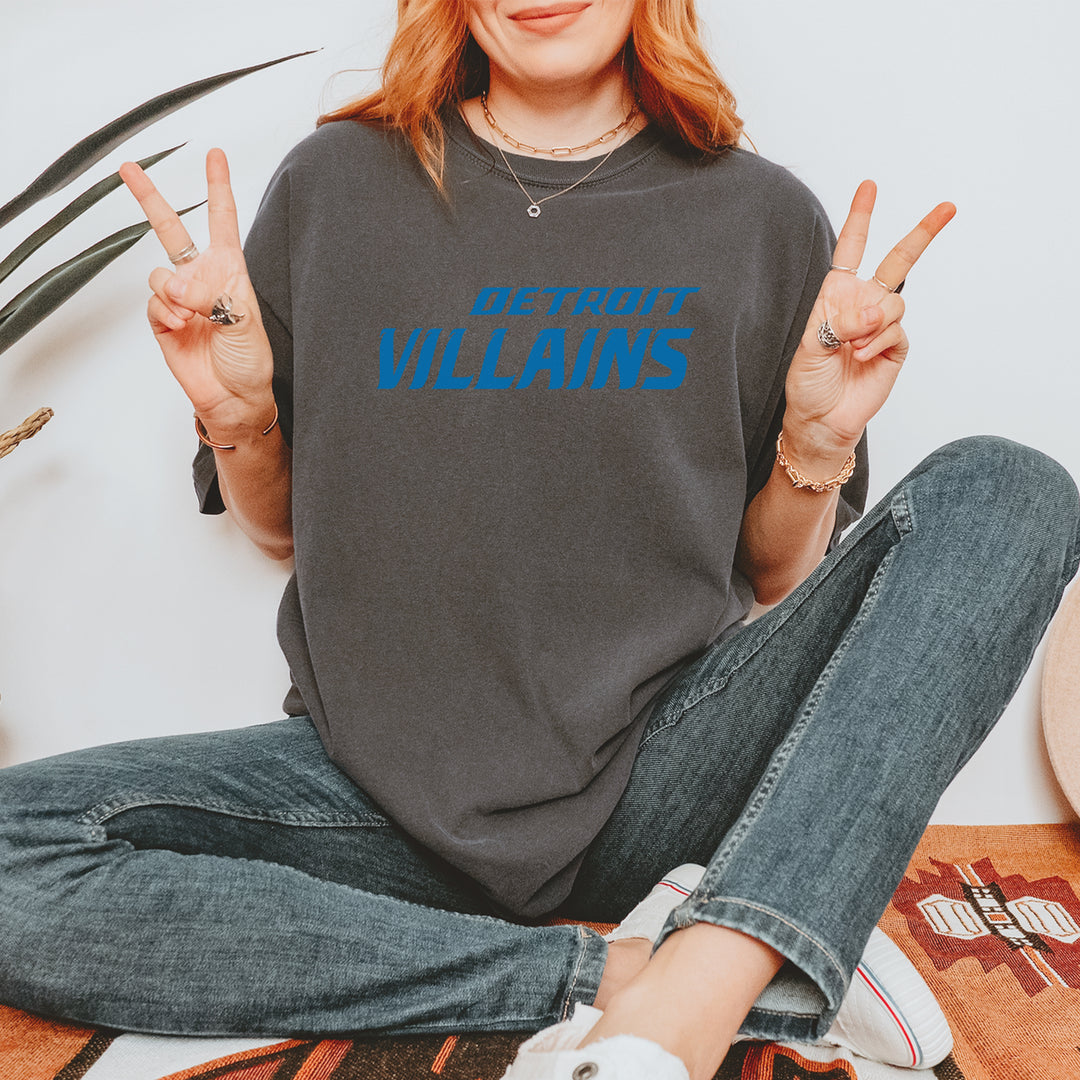 Detroit Villains Grit Football Vintage Soft Unisex T-shirt 