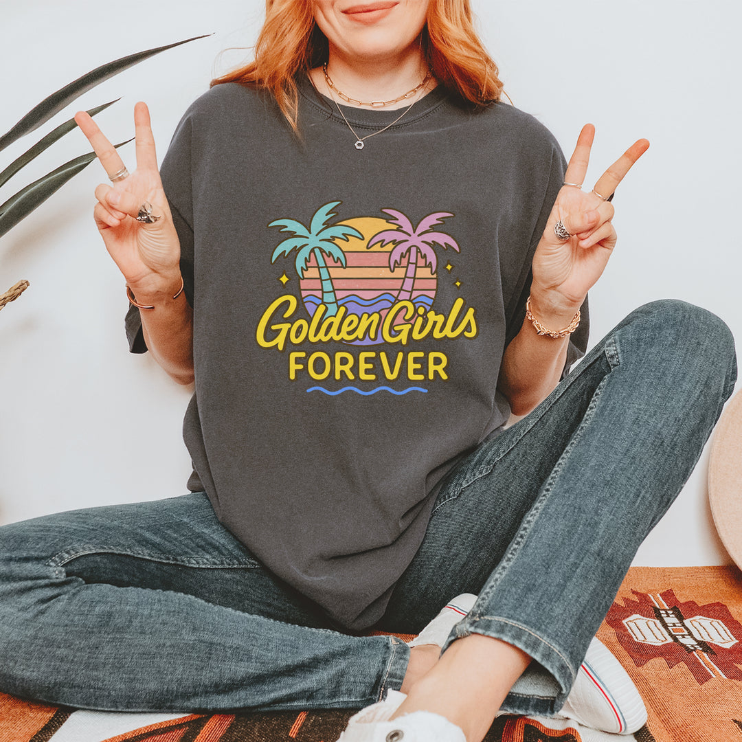 Golden Girls Forever Retro Sunset Vintage Soft Unisex T-shirt 