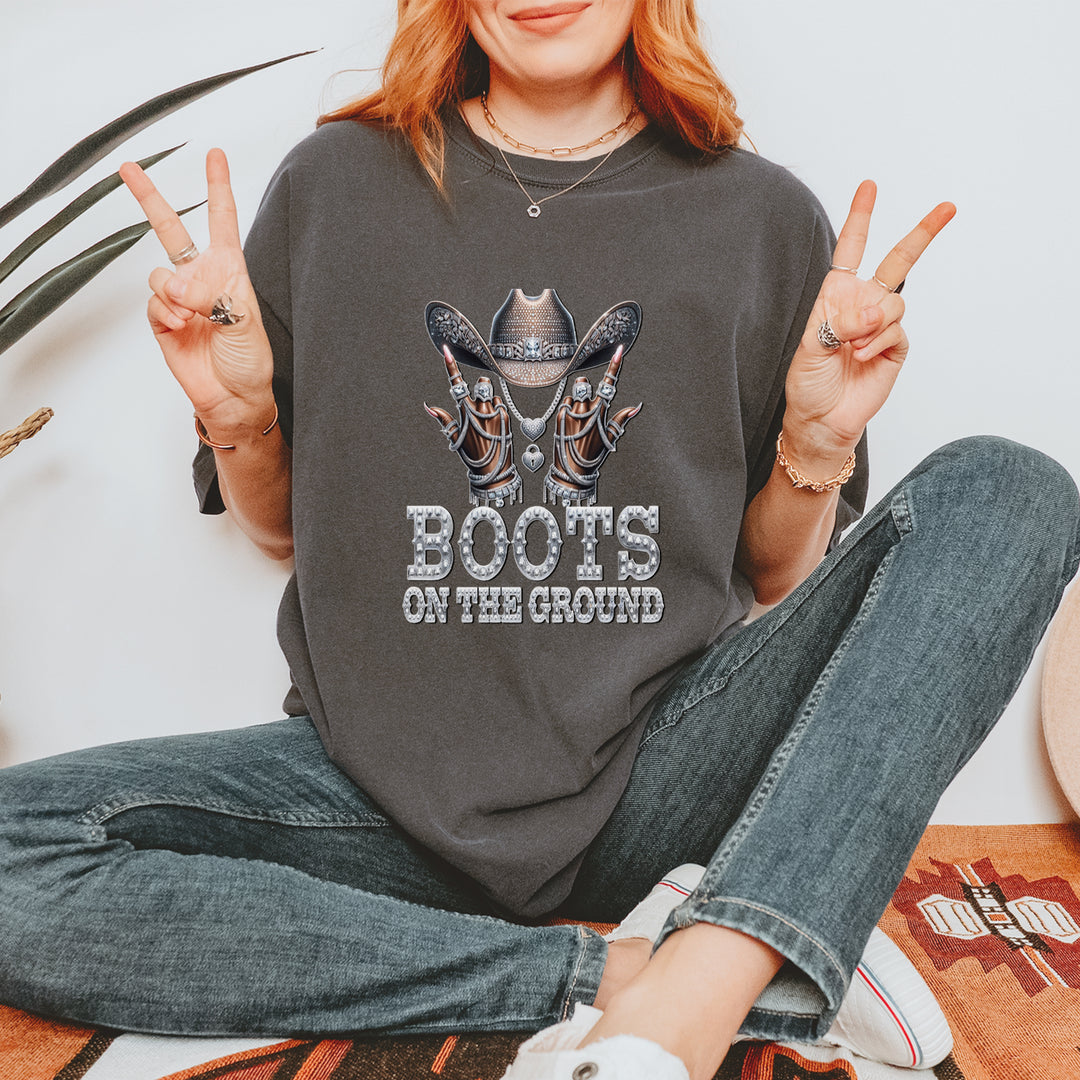Boots On The Ground Bling Vintage Soft Unisex T-shirt 