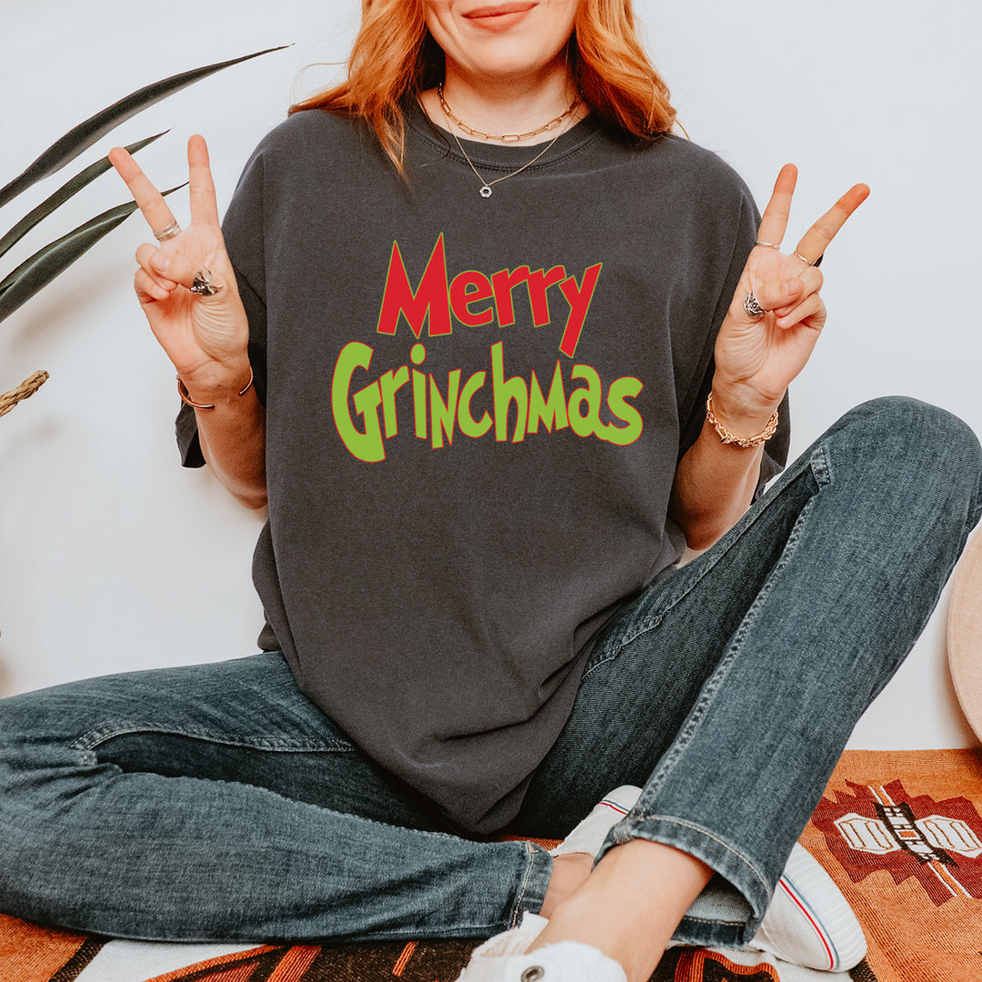Merry Grinchmas Jolly Merry Christmas Vintage Soft Unisex T-shirt 
