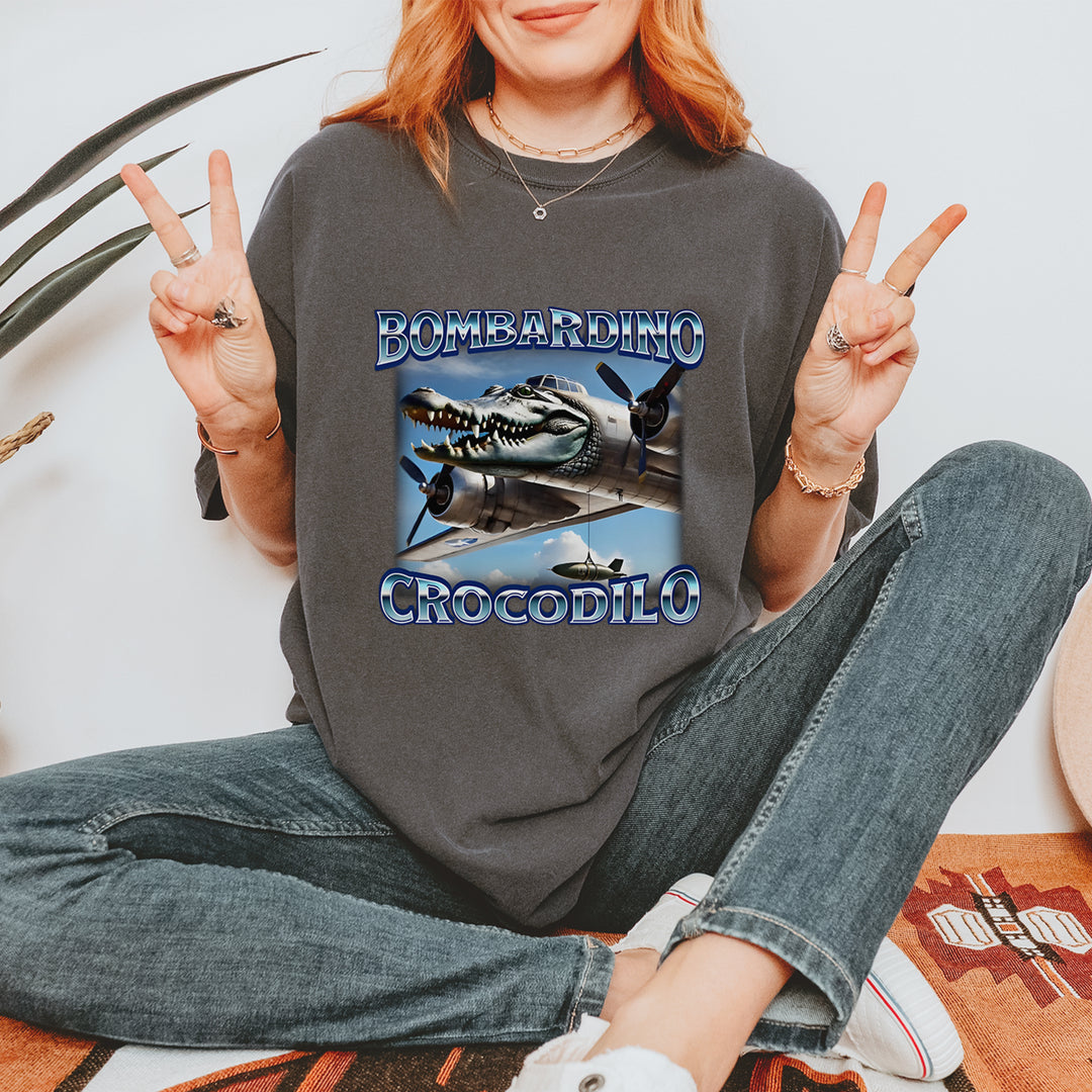 Bombardino Crocodilo Brainrot Vintage Soft Unisex T-shirt 