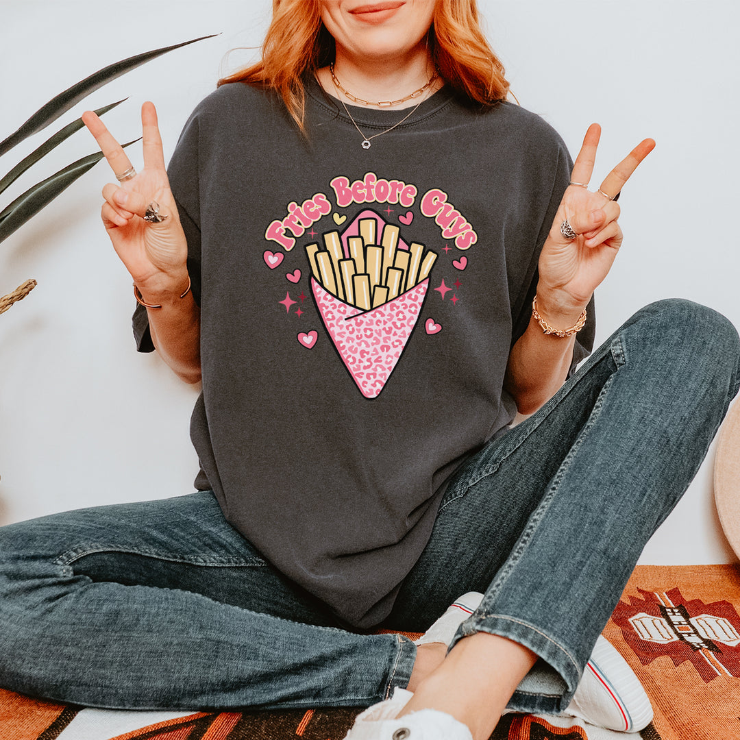 Fries Before Guys Vintage Soft Unisex T-shirt 