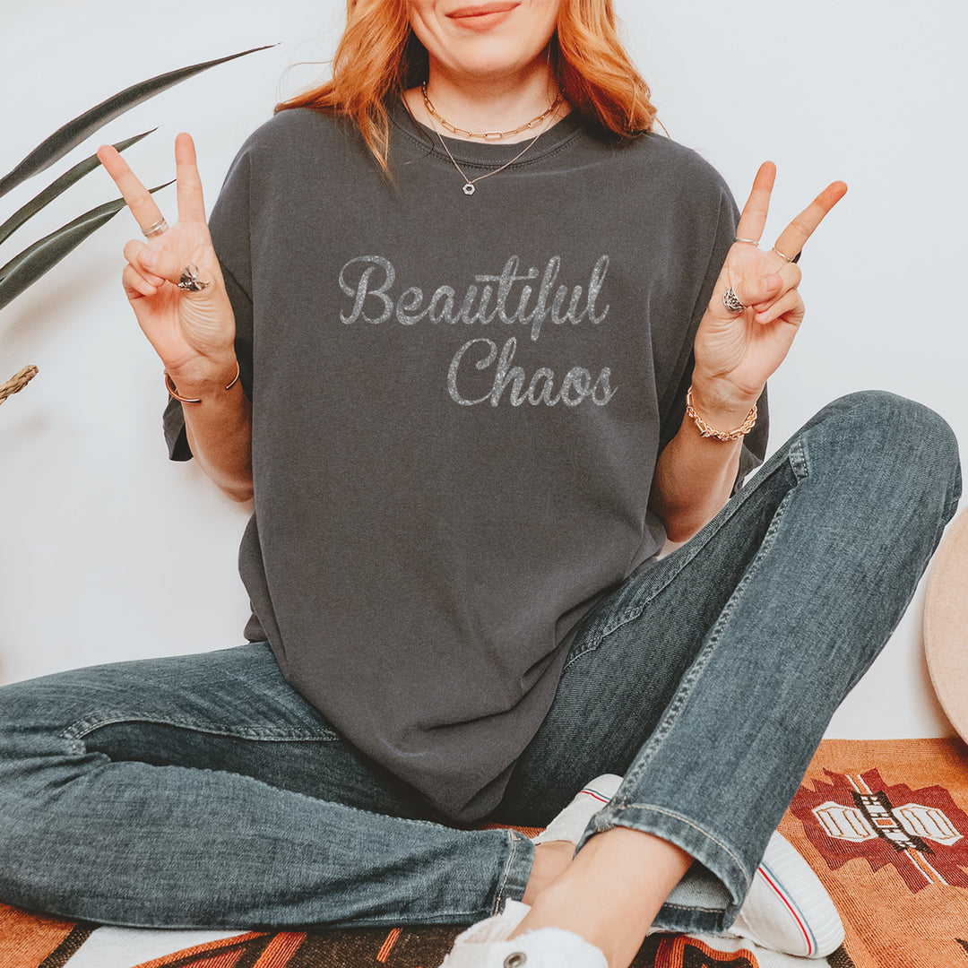 Beautiful Chaos Glitter Music Festival Vintage Soft Unisex T-shirt 
