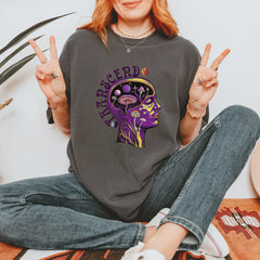 Psychedelic Cosmic Mushroom Head Vintage Soft Unisex T-shirt 