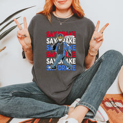 Say Drake Smiling Meme Mustard Vintage Soft Unisex T-shirt 