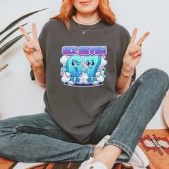 67 Six Seven Meme Kawaii Cloud Vintage Soft Unisex T-shirt 
