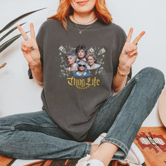 Golden Chain Thug Life Girls Vintage Soft Unisex T-shirt 