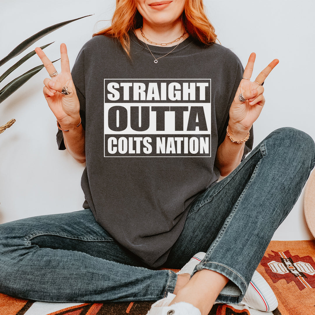 Straight Outta Colts Nation Football  Youth T-shirt 