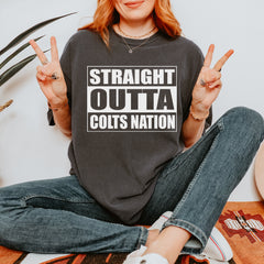Straight Outta Colts Nation Football  Youth T-shirt 