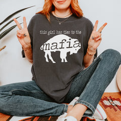 This Girl Has Ties To The Bills Mafia Youth T-shirt 