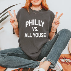 Philly Vs. All Youse Philly Thing graphic on Garment-Dyed Heavyweight Unisex T-Shirt alternate view 24