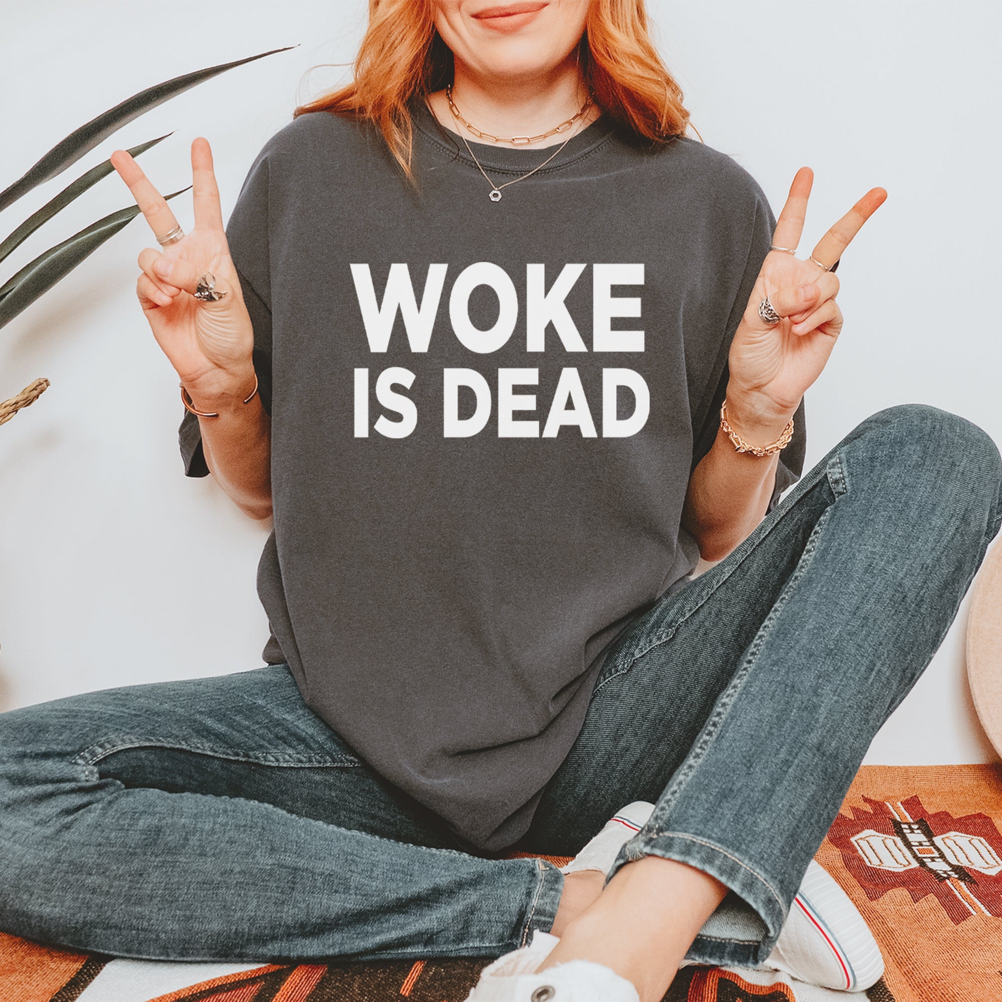 Woke Is Dead Satire Vintage Soft Unisex T-shirt 