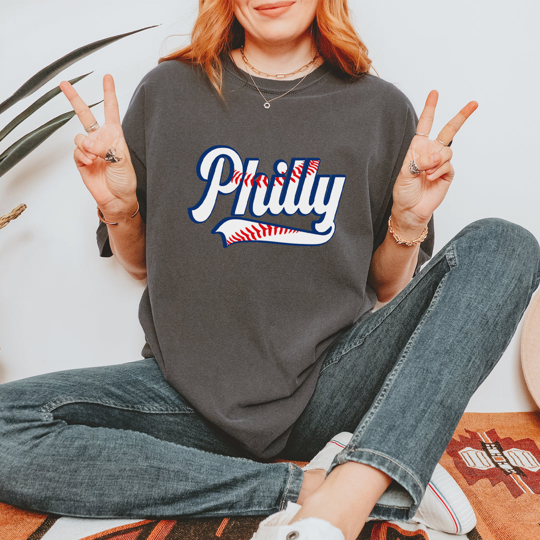 Philly Baseball Stitching Vintage Soft Unisex T-shirt 