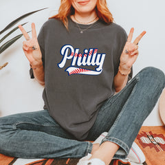Philly Baseball Stitching Vintage Soft Unisex T-shirt 