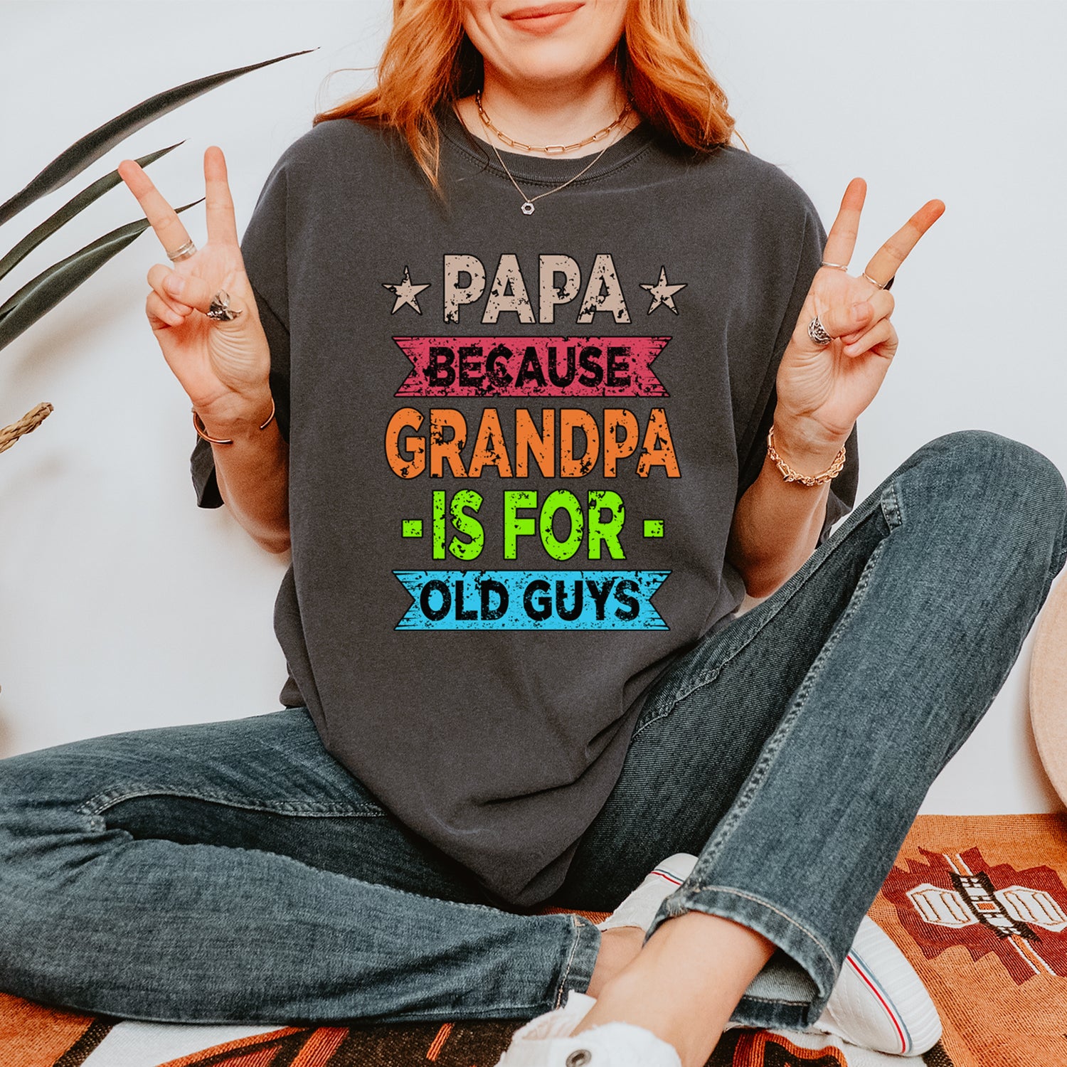 Papa Because Grandpa Is For Old Guys Vintage Soft Unisex T-shirt 