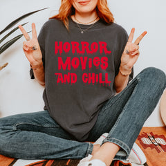 Horror Movies and Chill Vintage Soft Unisex T-shirt 