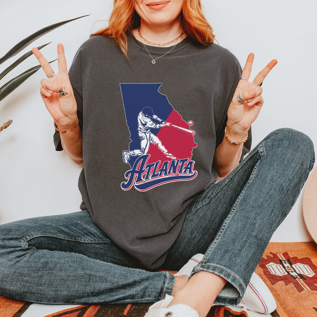 Atlanta Georgia Batter Up Vintage Soft Unisex T-shirt 