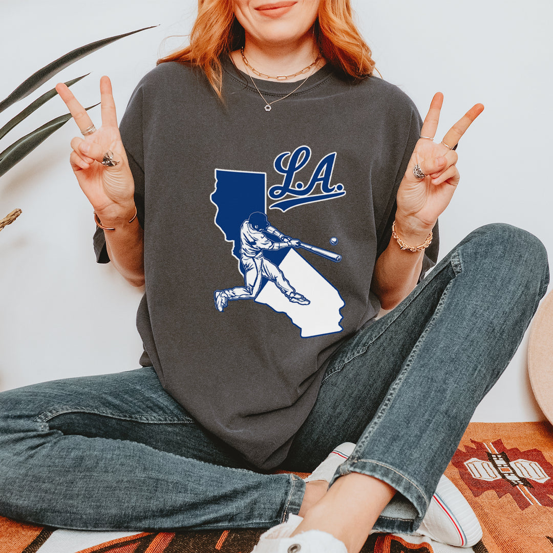 Los Angeles Baseball Batter Up Vintage Soft Unisex T-shirt 